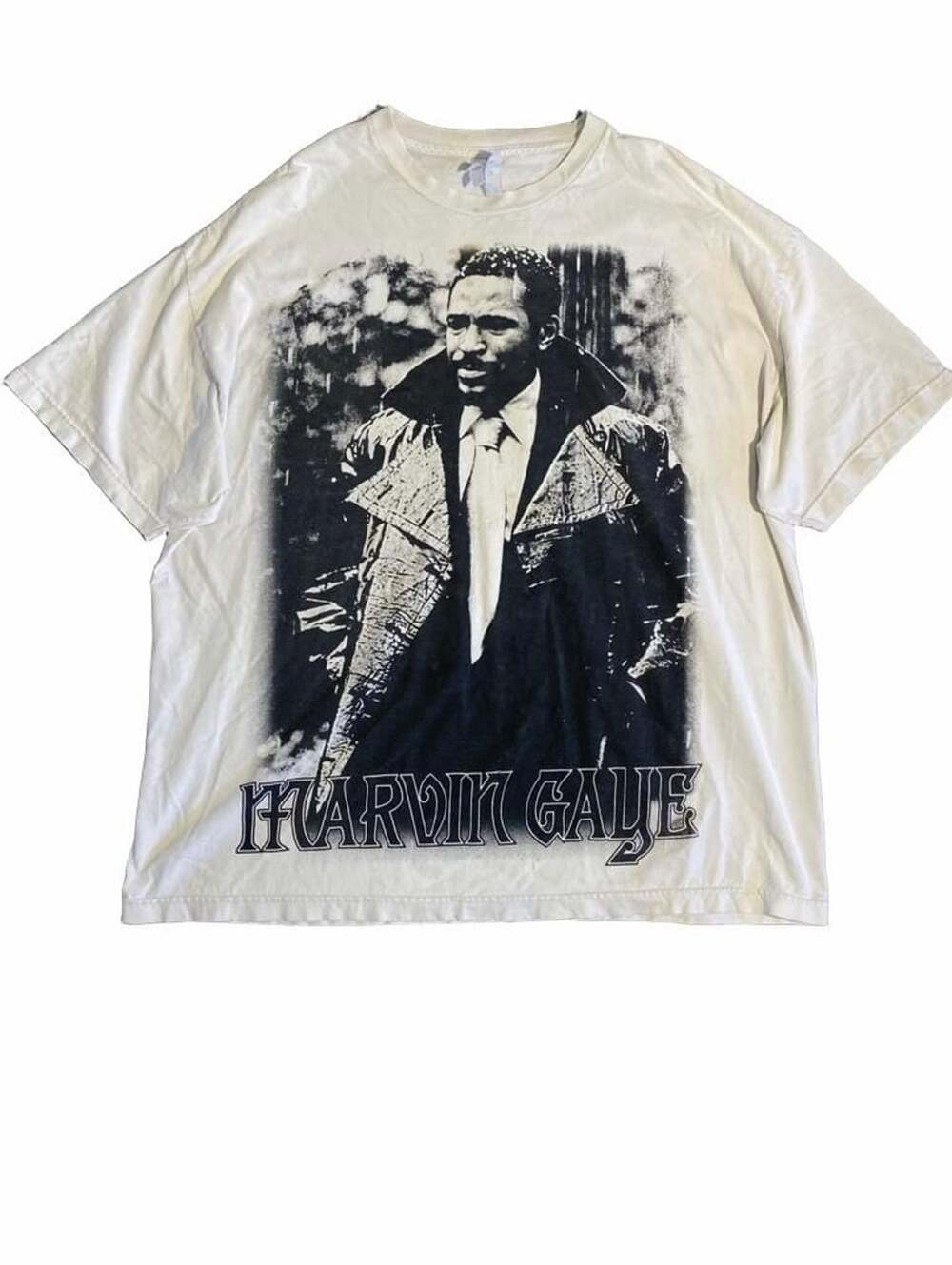 Vintage Marvin Gaye What's Going On Size 3XL White Graphic T-Shirt